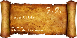 Fata Ottó névjegykártya